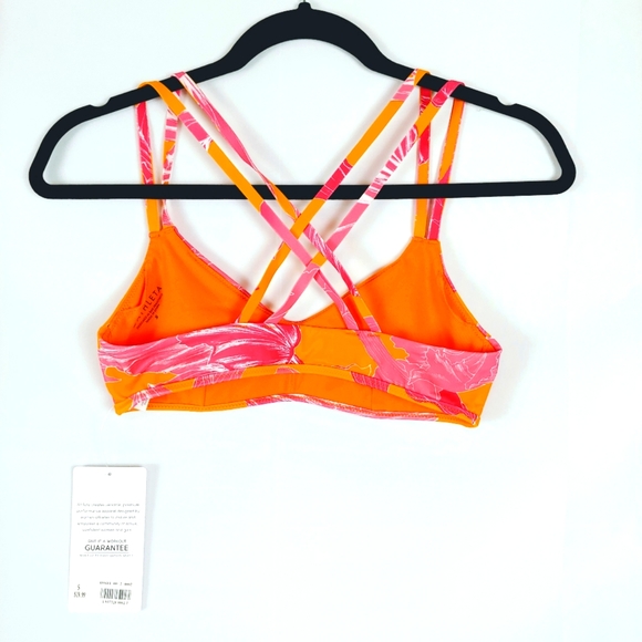 Athleta Size S Tangerine Strappy Sports Bra - Picture 2 of 5